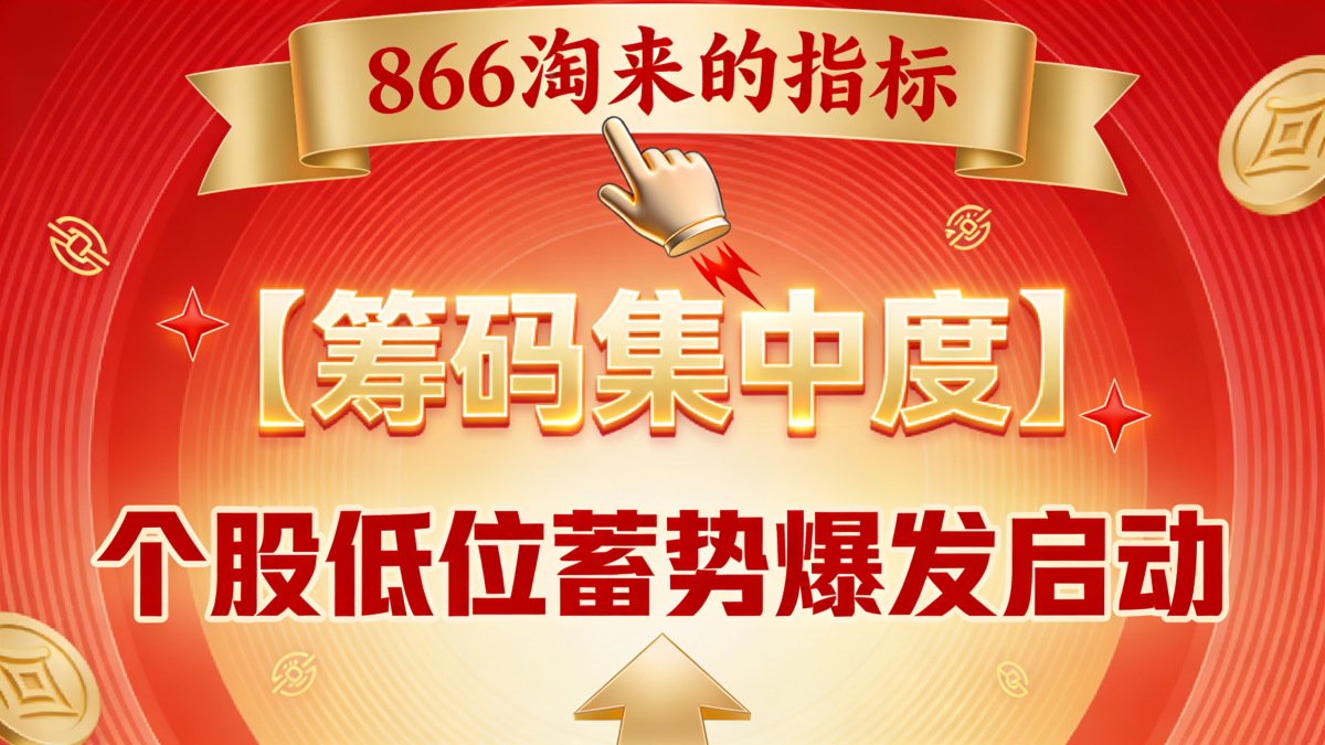 通达信【筹码集中度】某宝866淘来的指标 判断个股是否处于低位蓄势后的启动临界点